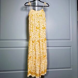 Yellow Floral Maxi Sundress Sz S